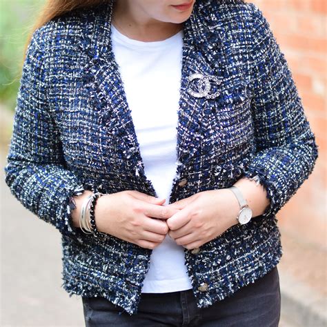 chanel tweed jacket zara.